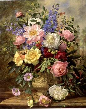 unknow artist Floral, beautiful classical still life of flowers.093